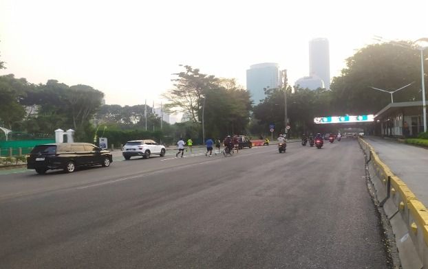 Hasil perbaikan Jl Jenderal Sudirman di Jakarta. (Dok Dinas Bina Marga DKI)