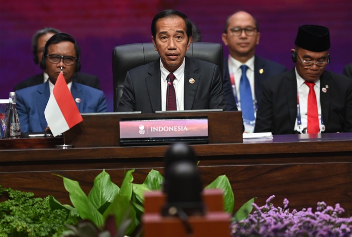 Presiden Joko Widodo memimpin pertemuan KTT ke-11 ASEAN dengan Amerika Serikat, Rabu (6/9/2023). Pertemuan ini diikuti para pemimpin negara ASEAN bersama Wapres AS Kamala Harris.