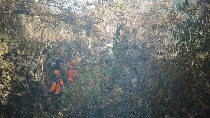 kebakaran hutan bukit klotok kediri