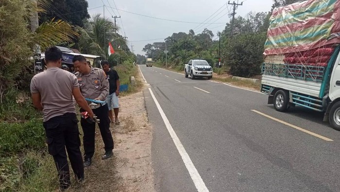 Lokasi bus tabrak ibu dan anak hingga tewas di Bangka Barat