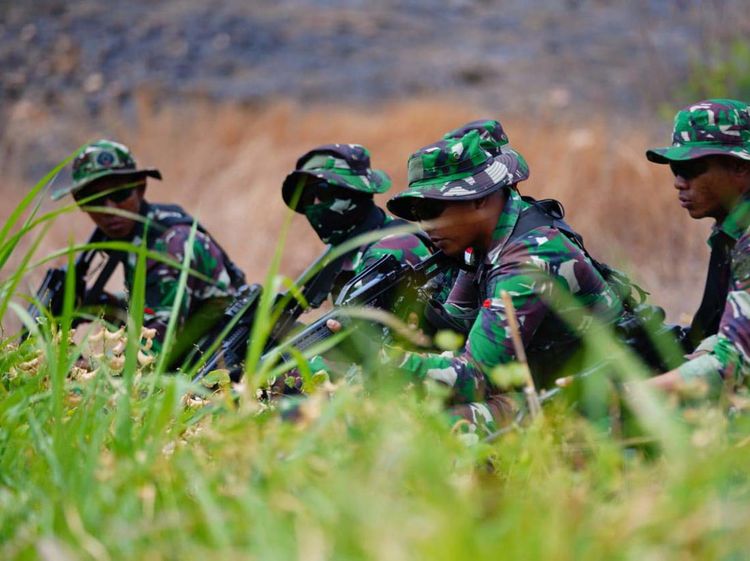 Melihat Pasukan TNI dan AS Lakukan Latihan Penyergapan