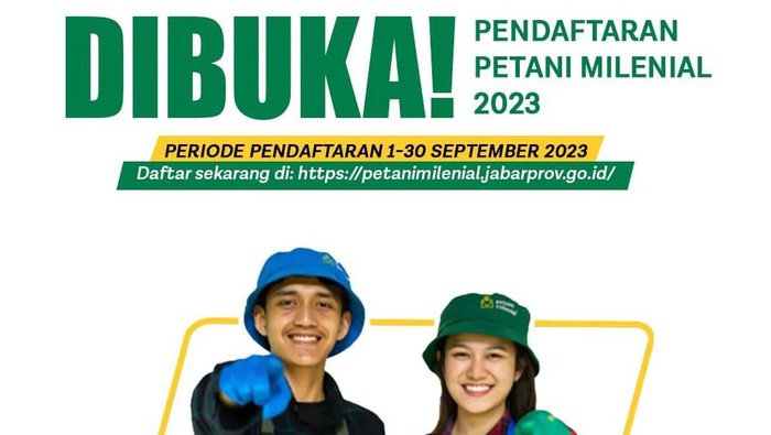 Poster pendaftaran Petani Millenial