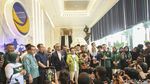 Tiba di Nasdem Tower, Cak Imin Disambut Shalawat
