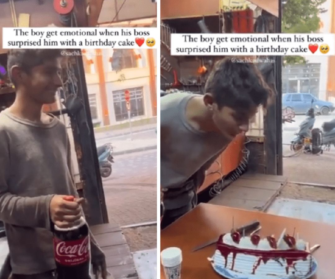 Video Remaja Dapat Kue Ultah dari Bosnya Bikin Netizen Terharu