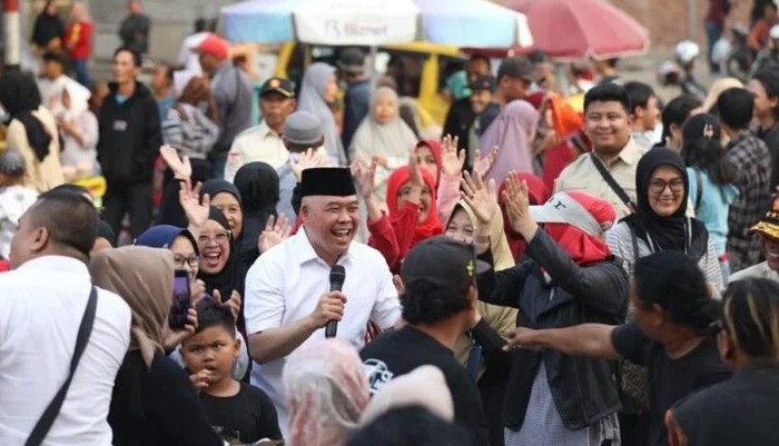 Anggota Dewan Perwakilan Rakyat Republik Indonesia (DPR RI) sekaligus Kapoksi Fraksi Gerindra Heri Gunawan menggelar pesta rakyat di Rumah Aspirasi dan Inspirasi Heri Gunawan (RAI HG) di Kota Sukabumi, Jawa Barat, Rabu (6/9/2023)