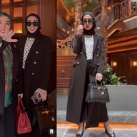 Reza Gladys salah satu pemilik bisnis skincare viral juga merupakan salah satu member arisan yang harga outfitnya ditebak Shella. Outfit yang dipakai Reza diperkirakan Rp 500 juta. Foto: Dok. TikTok @shellasaukia.