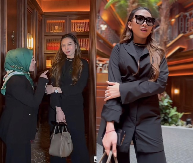 Selanjutnya Shella Saukia menebak harga outfit dari pemilik bisnis skincare Kedas Beauty, Candra Dewi Maharani. Masya Allah Tabarakallah segan kali lho! Ini owner Kedas Beauty, siapa yang tidak tahu dia, anak aku aja ngefans sama dia. (harga outfit) Rp 350 juta, tebak Shella. Foto: Dok. TikTok @shellasaukia.