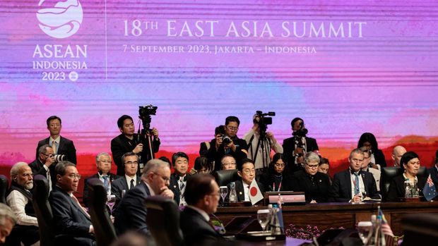 A general view of the 18th East Asia Summit during the 43rd ASEAN Summit in Jakarta, Indonesia, on September 7, 2023. Yasuyoshi Chiba    /Pool via REUTERS