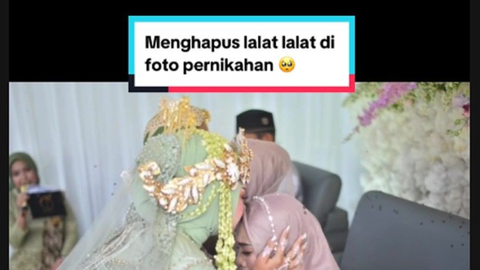 Hasil foto  Andi Muh Syarif, yang membantu edit foto pernikahan yang dihinggapi ribuan lalat, viral di media sosial.