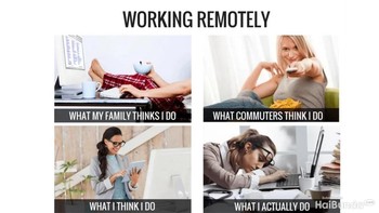 Realita kerja dari rumah. Foto: Remote Tools