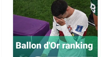 Akun resmi Ballon dOr mengumumkan 30 nama kandidat peraih Ballon dOr 2023. Sementara Ronaldo ada di urutan 3755 Foto: Twitter