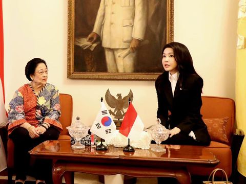 Pertemuan Ketua Umum PDIP Megawati Soekarno Putri dengan Ibu Negara Korea Selatan Kim Keon Hee. (Dok. PDIP)