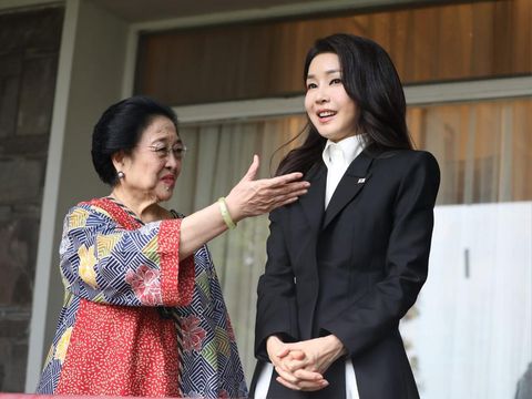 Pertemuan Ketua Umum PDIP Megawati Soekarno Putri dengan Ibu Negara Korea Selatan Kim Keon Hee. (Dok. PDIP)