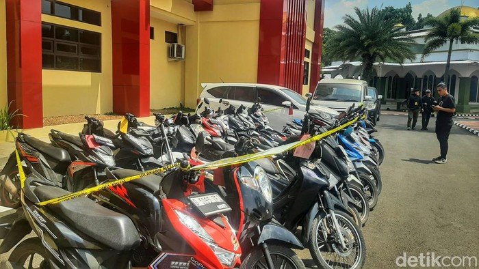 Puluhan sepeda motor hasil curian di Mapolresta Bandung