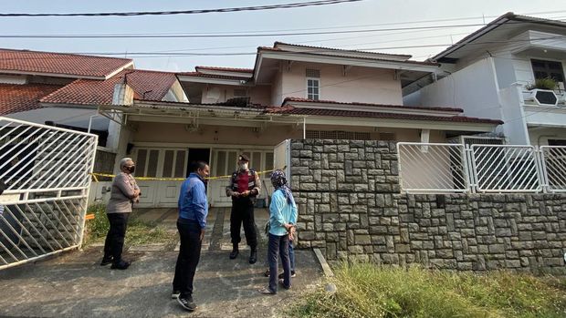 Rumah lokasi penemuan mayat tinggal kerangka di Cinere, Depok (Devi/detikcom)