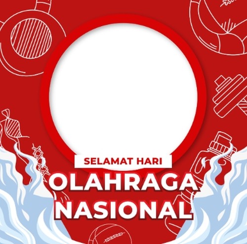 Twibbon Hari Olahraga Nasional.