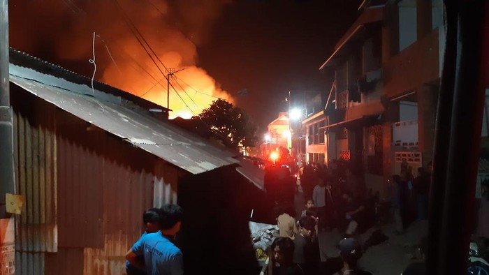 Kebakaran di Jalan Bontolowe Baru, Kota Makassar, Sulawesi Selatan (Sulsel).