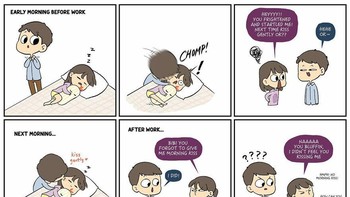 Katanya suruh lebih gentle ciumnya. Huft lah. Foto: (Dok. Bored Panda).