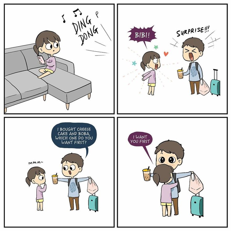 Sebuah komik online bertajuk The Potato Couple, menunjukkan betapa unyu kehidupan pasagan suami-istri. Bikin jomblo gigit jari.