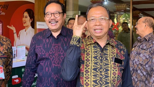 Acara serah terima jabatan (sertijab) Pj Gubernur Bali di Art Center, Denpasar, Jumat (8/9/2023).