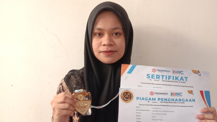 Mahasiswi Unifa Alfriayanti.