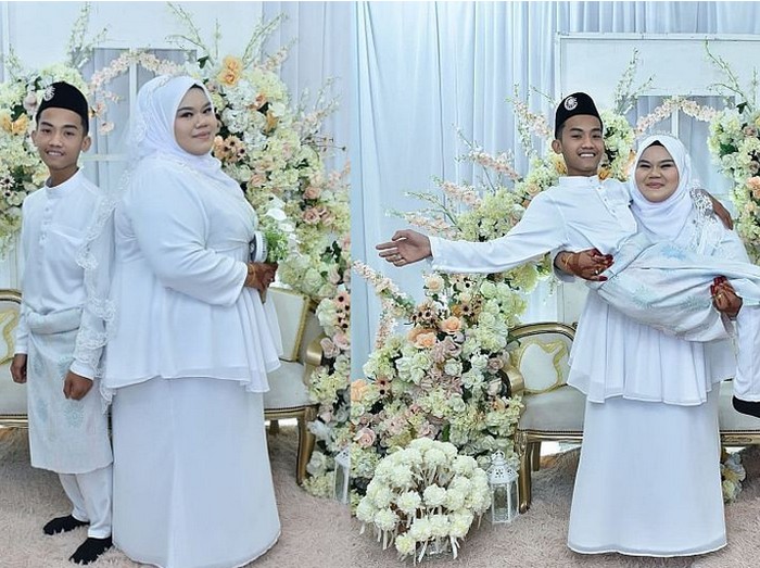 pasangan Putera Hafizuddin Saaidin dan Siti Nurain Md Zamry, viral di media sosial.