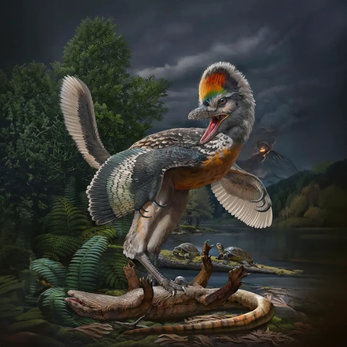 Rekonstruksi dinosaurus Fujianvenator prodigiosus