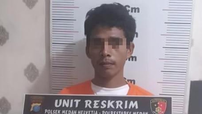 Salah satu pelaku pencurian di klinik gigi di Jalan Gaperta. (Foto: Dok. Polrestabes Medan).