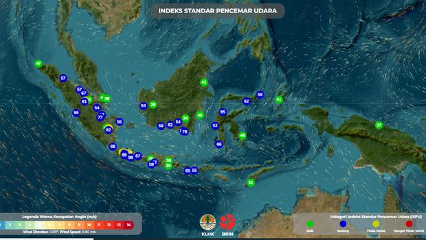 Tampilan ISPU KLHK
