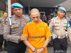 Garang Kala Membacok, Mewek di Kantor Polisi