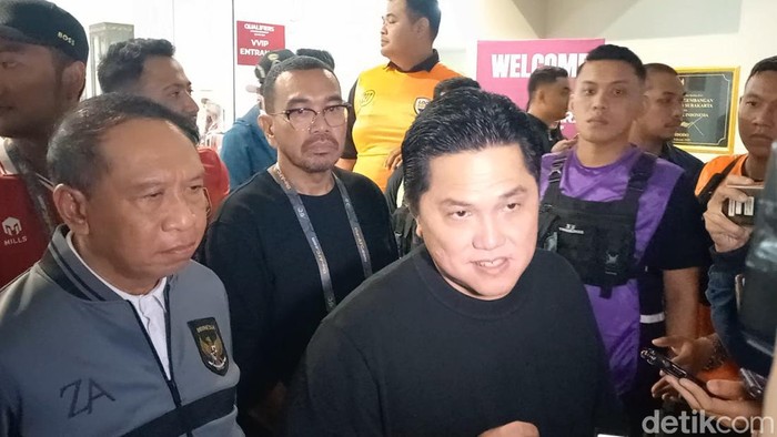 Ketua Umum PSSI Erick Thohir di Stadion Manahan Solo, Sabtu (9/9/2023).