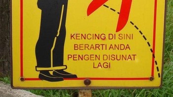 Ups! jangan kencing sembarangan makanya. (Foto: Internet)