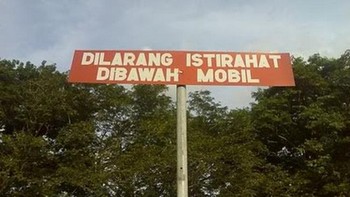 Soalnya takut kelindes. Foto: Internet