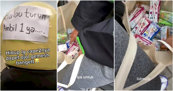 Sweet! Ojol Ini Siapkan Oleh-oleh Camilan untuk Penumpangnya