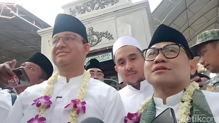 Pasangan Anies Baswedan-Muhaimin (Cak Imin) (Rumondang Naibaho/detikcom)