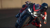 Rasio power-to-weight dari Aprilia RS 457 juga dinilai sangat mengesankan, terutama berkat bobot keringnya yang mencapai 159 kg. Foto: Dok. Aprilia