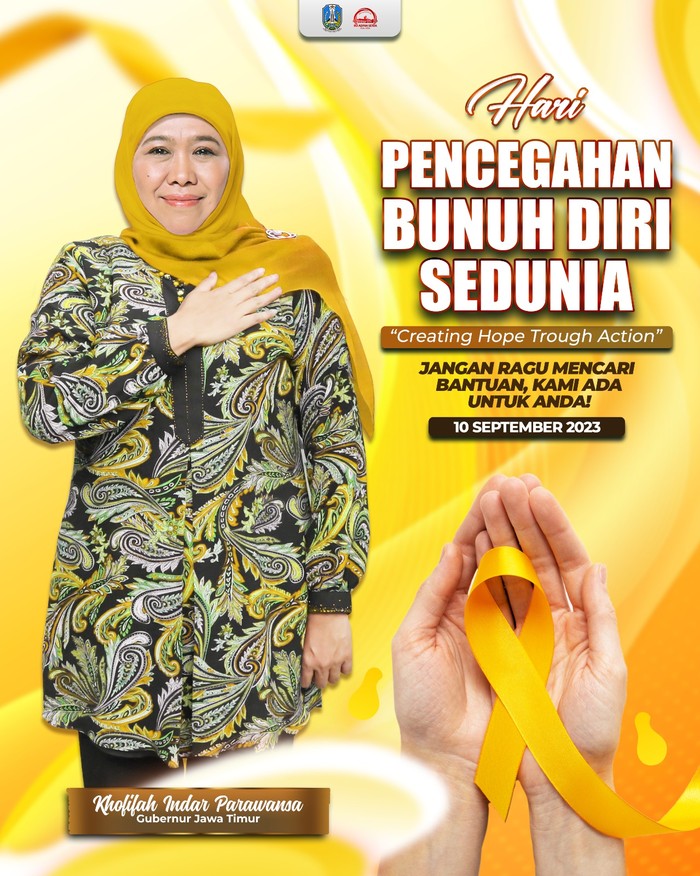 Gubernur Khofifah Hari Peringatan Pencegahan Bunuh Diri Sedunia