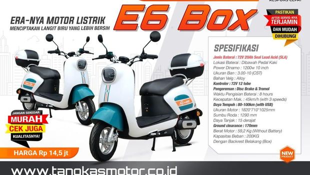 Tangkas Motor Listrik E6 Box