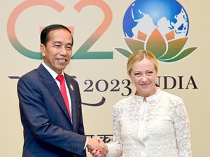 Jokowi Bertemu PM Italia di KTT G20 India, Ajak Investasi Mobil Listrik-IKN