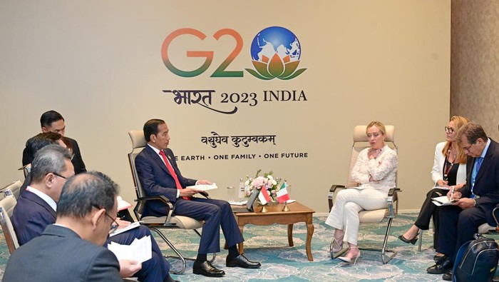 Jokowi dan PM Italia Giorgia Meloni