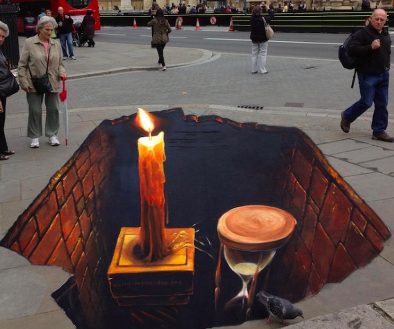 Kumpulan Seni Gambar 3 Dimensi di Jalanan, Super Mengagumkan