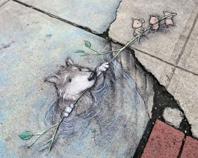 Kumpulan Seni Gambar 3 Dimensi di Jalanan, Super Mengagumkan