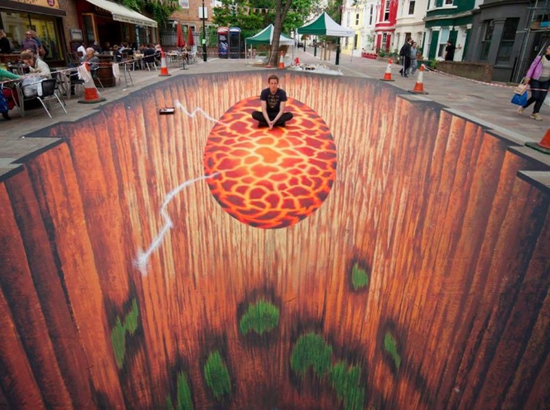 Kumpulan Seni Gambar 3 Dimensi di Jalanan, Super Mengagumkan