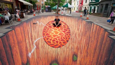 Kumpulan Seni Gambar 3D di Jalanan, Super Mengagumkan