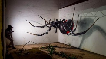 Gambar 3D laba-laba ini seperti sungguhan dan menipu mata kita. Foto: mymodernmet