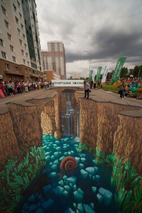 Kumpulan Seni Gambar 3 Dimensi di Jalanan, Super Mengagumkan