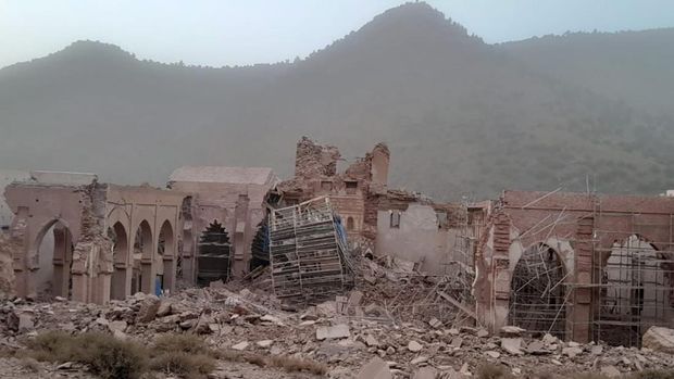 Images show the extent of the damage left by the earthquake on the 12th century Tinmal Mosque, a significant example of the Almohad architecture. The 12th century Mosque served as a model for the Koutoubia Mosque in Marrakech and the Giralda mosque in Sevilla, a former Moroccan Culture Minister told CNN.