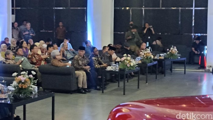 Peluncuran 2 buku Bamsoet di komplek SCBD, Jakarta Selatan, Minggu (10/9/2023). (Wildan/detikcom)