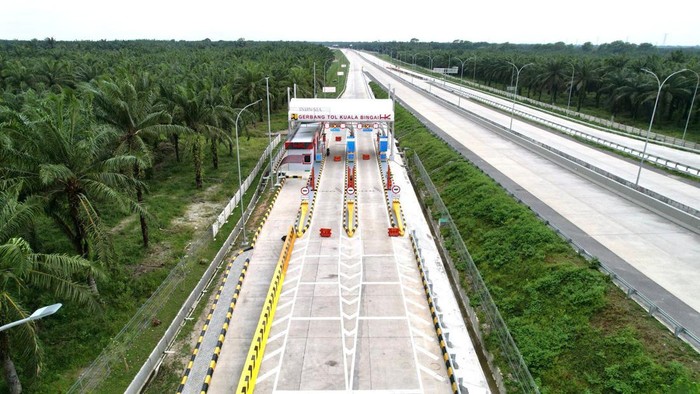 Potret Gerbang Tol Kuala Bingei. (Foto: Dok. Hutama Karya)