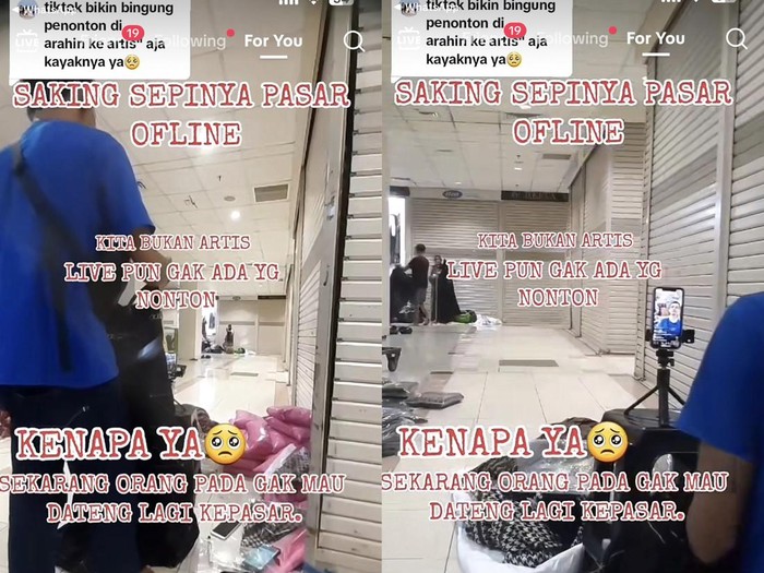 Unggahan salah satu pemilik toko di Tanah Abang, viral di media sosial.